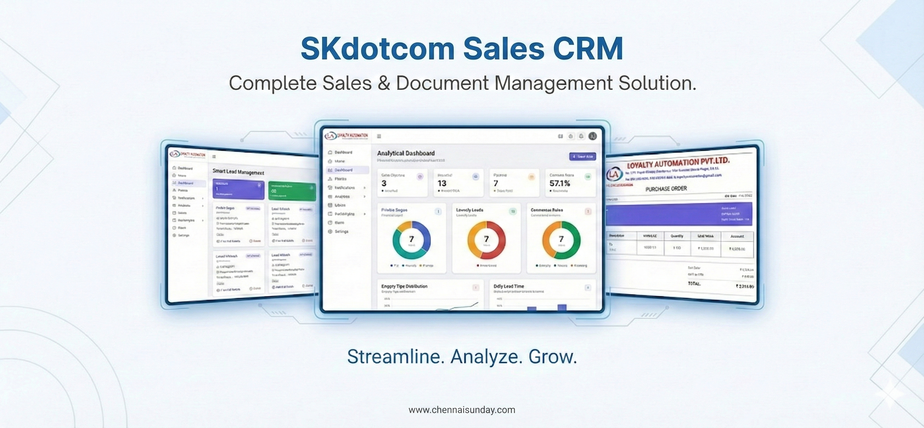 SKdotcom CRM Dashboard